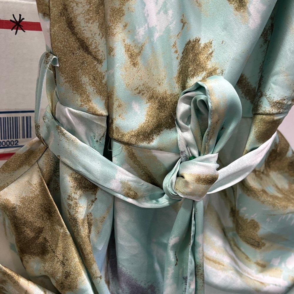 Silk Wrap Mini Dress - Picture 7 of 15